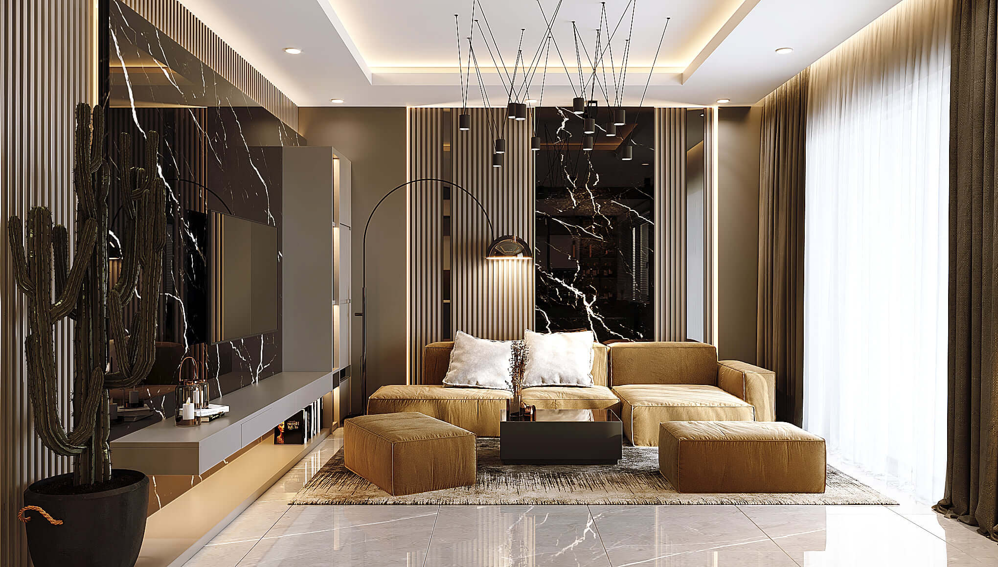 3D Interior Model Livingroom Phòng khách LR006