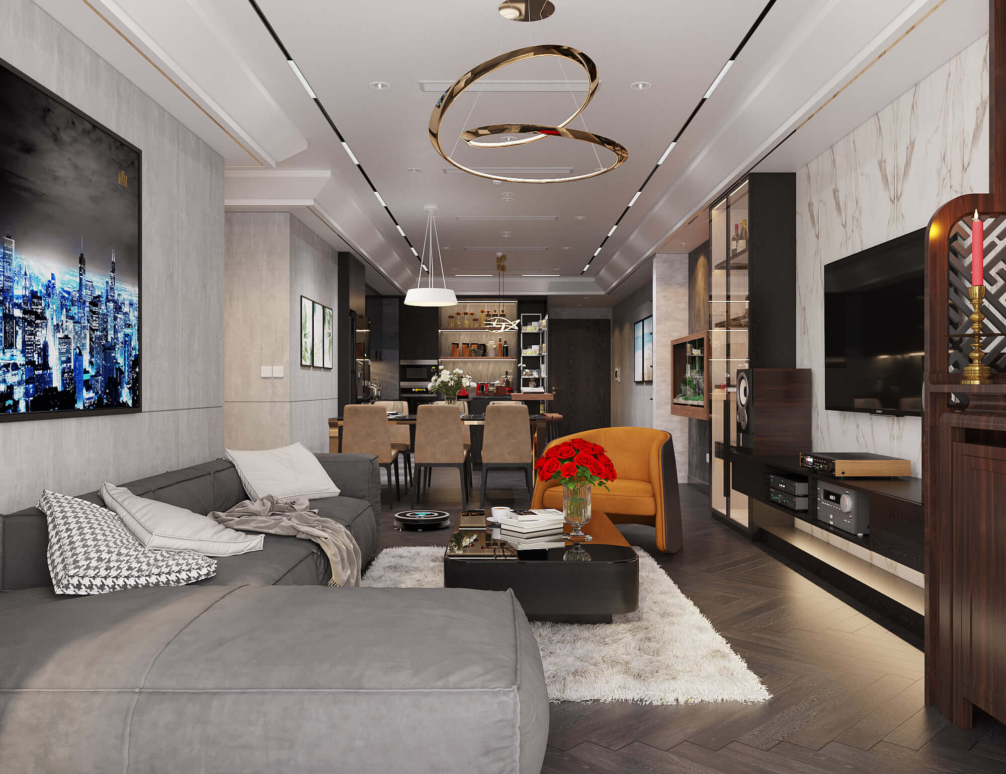 3D Interior Livingroom Scene LR001