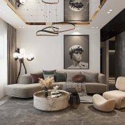 3D Interior Model Livingroom and Bedroom Scene LR004