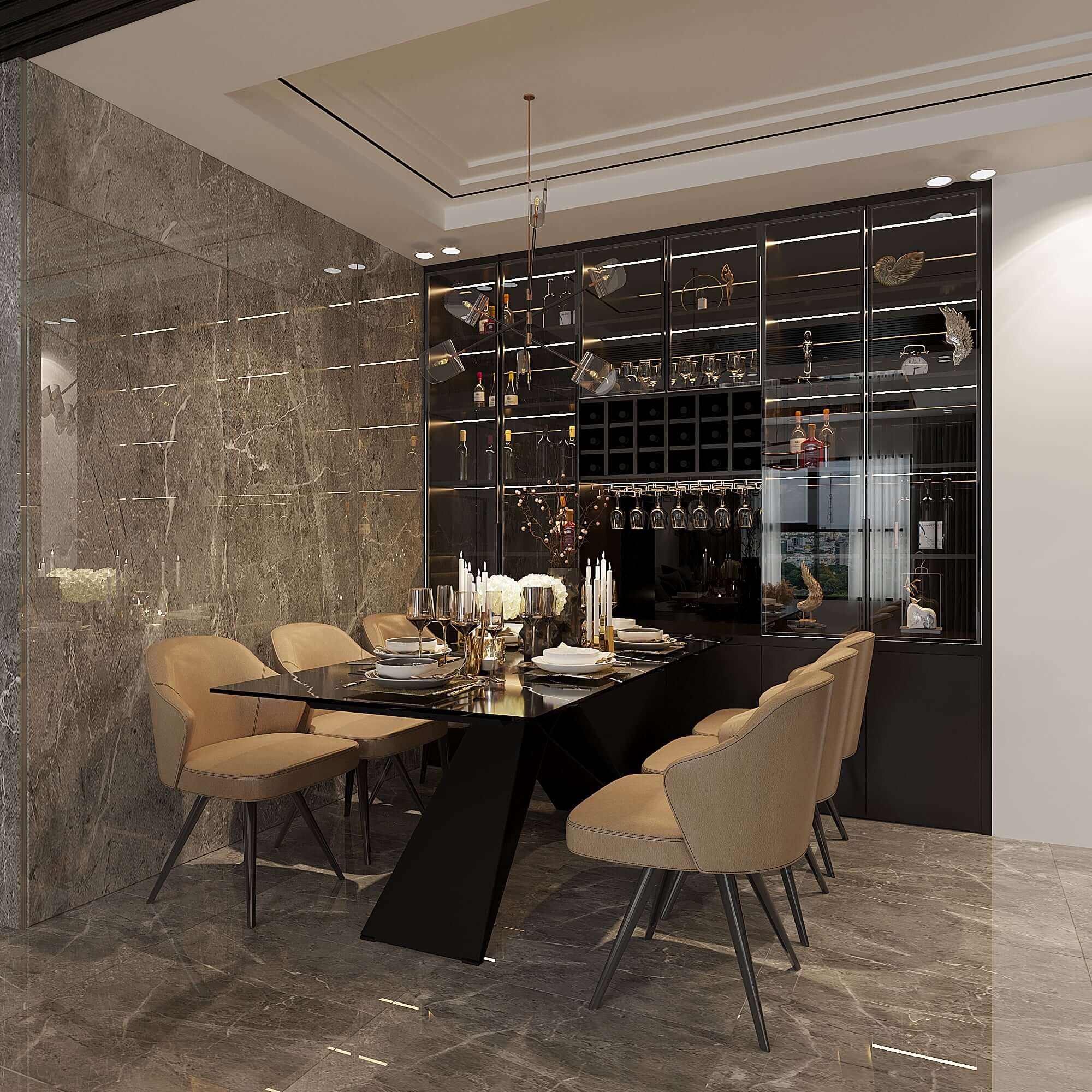 3D Interior Model Livingroom and Bedroom Scene LR004