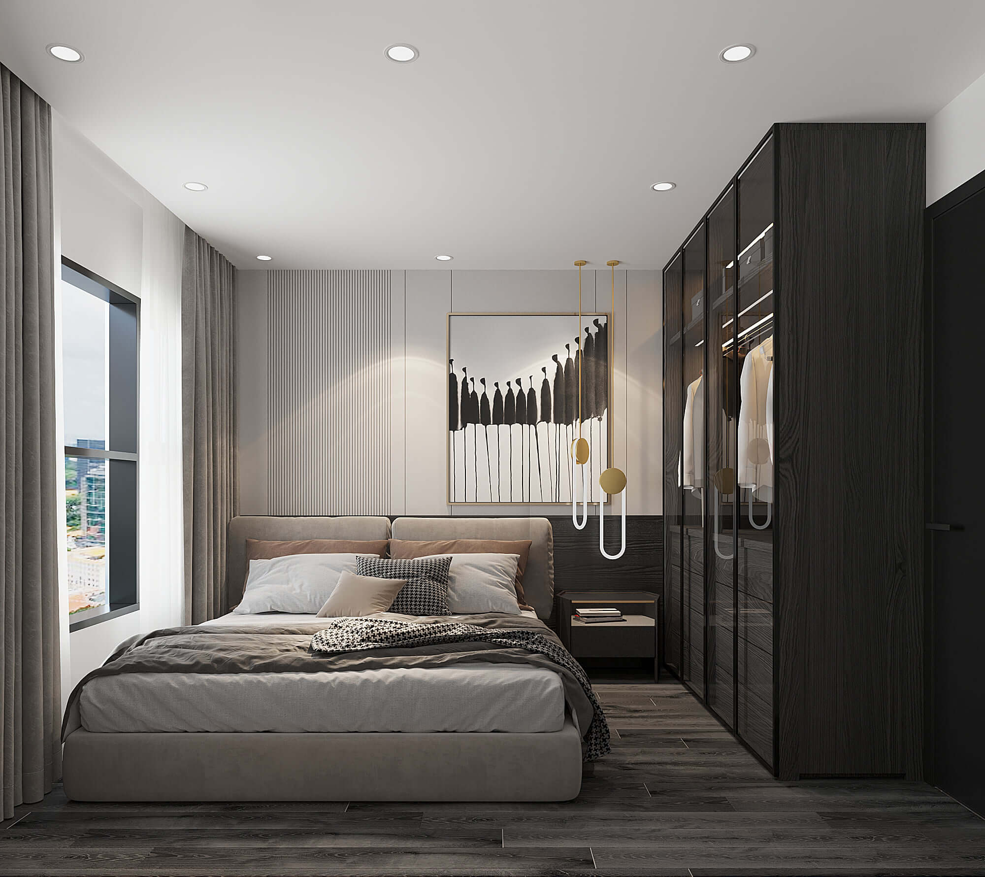 3D Interior Model Livingroom and Bedroom Scene LR004