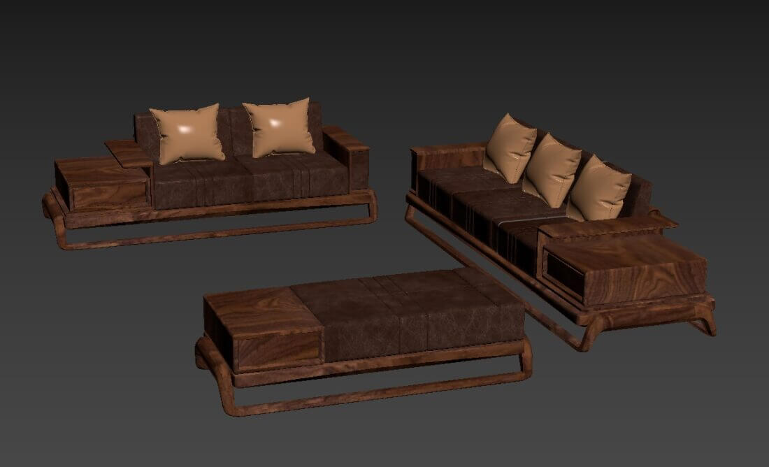 3D Model Sofa Free 001