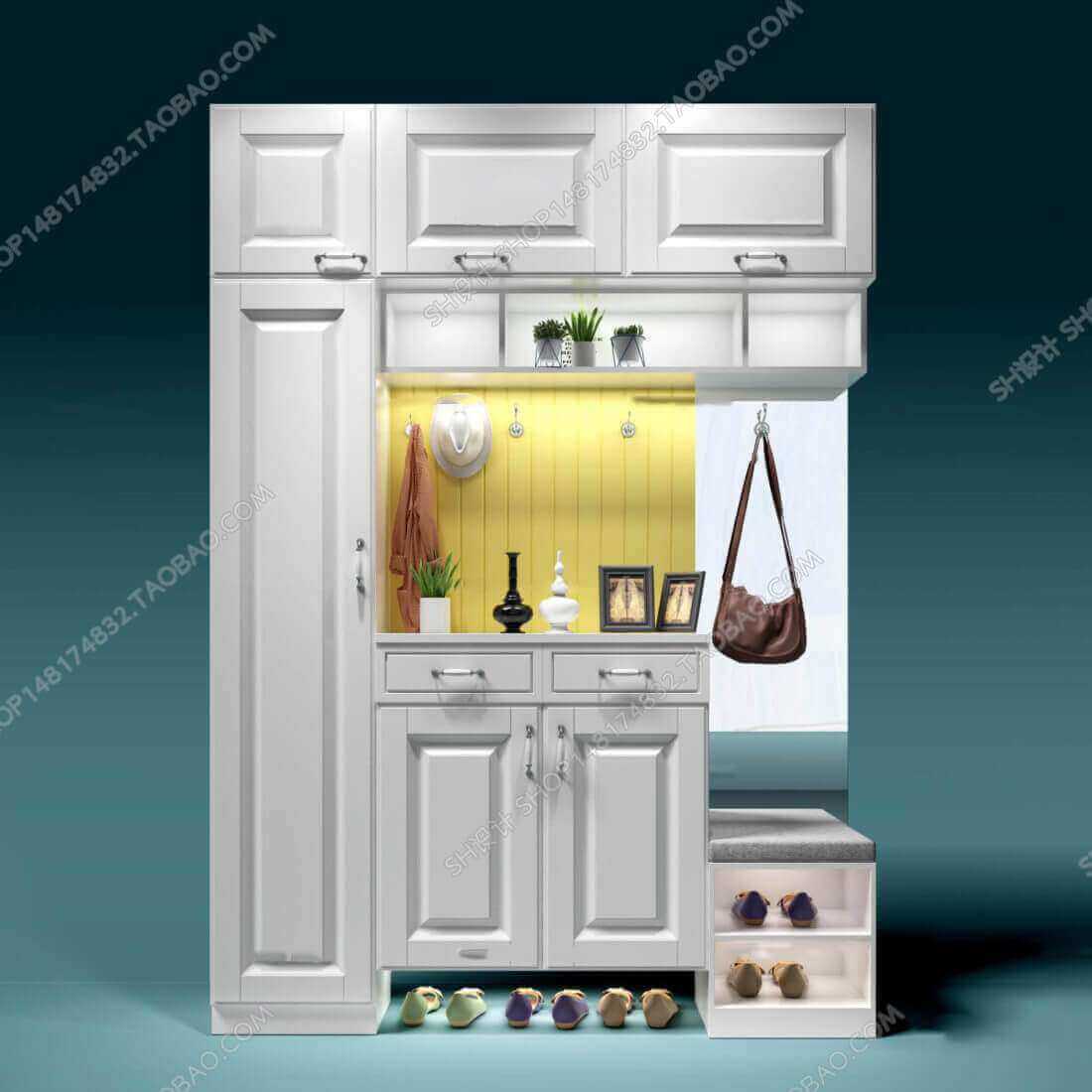 3D Model Shoe Storage Cabinet 005