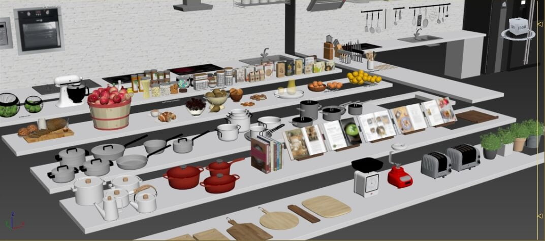 3D Model Tableware Kitchen Free 021