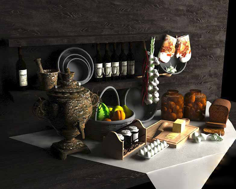 3D Model Tableware Kitchen Free 019