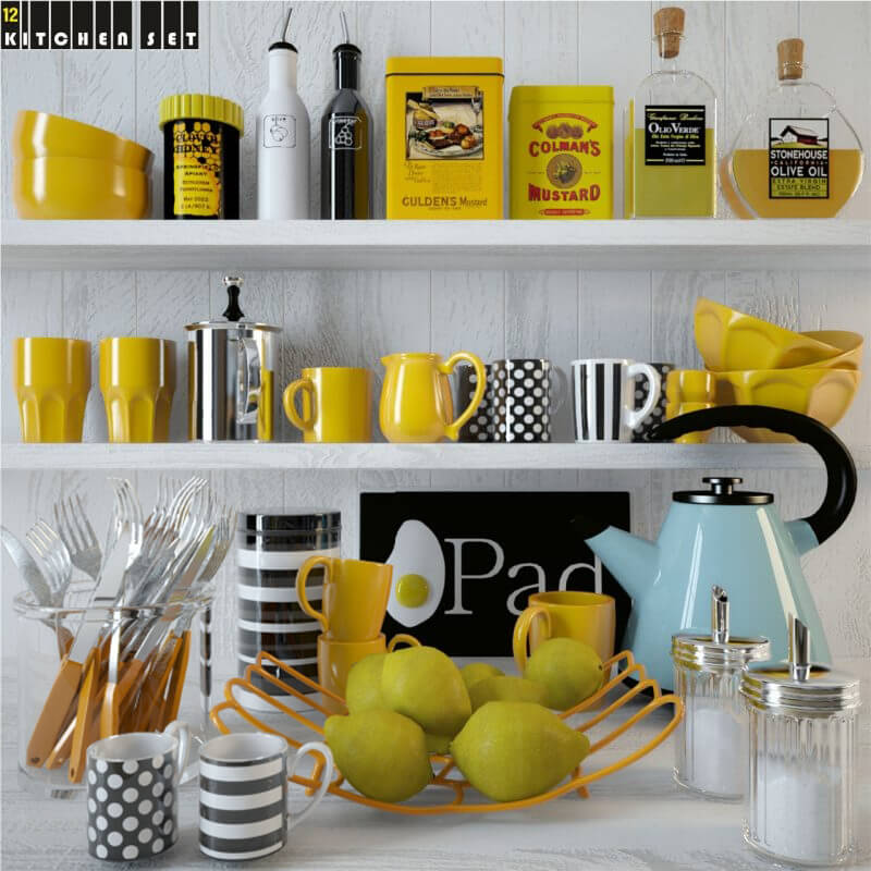 3D Model Tableware Kitchen Free 016