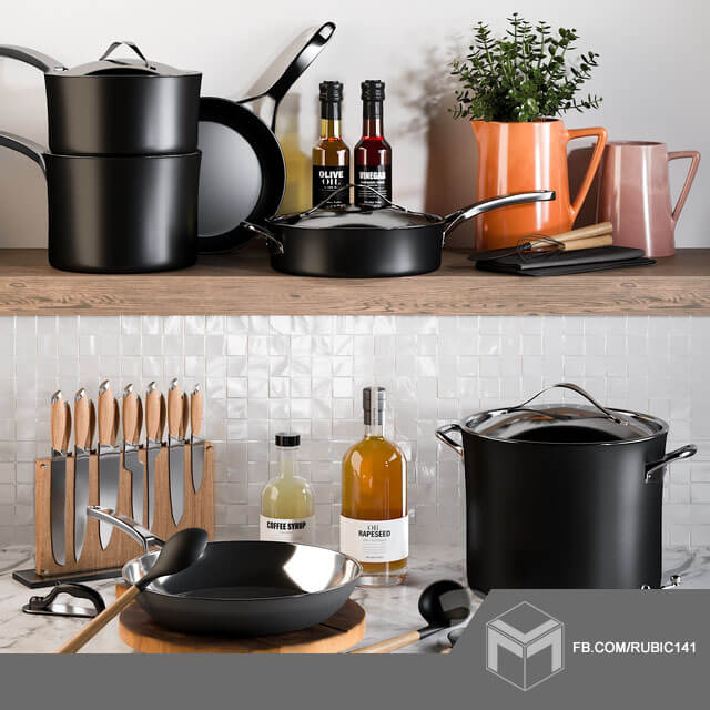 3D Model Tableware Kitchen Free 003