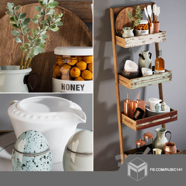 3D Model Tableware Kitchen Free 002