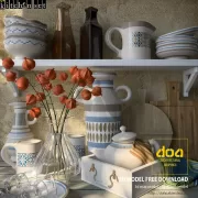 3D Model Tableware Kitchen Free 035