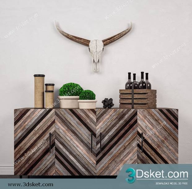 3D Model Sideboard Chest Of Drawer 236