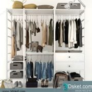 3D Wardrobe Model 036 Free Download - Tủ quần áo
