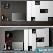 3D TV Cabinets Model 025 Free Download - Tủ Tivi