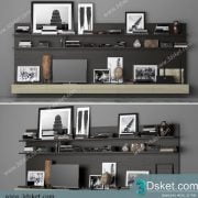 3D Display Cabinets Model 090 Free Download - Tủ trang trí
