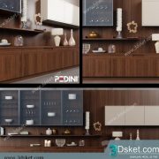 3D Display Cabinets Model 094 Free Download - Tủ trang trí