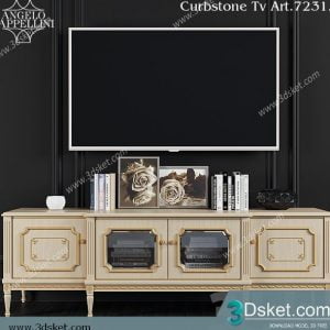 3D TV Cabinets Model 028 Free Download - Tủ Tivi