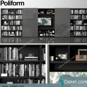 3D Display Cabinets Model 100 Free Download - Giá sách