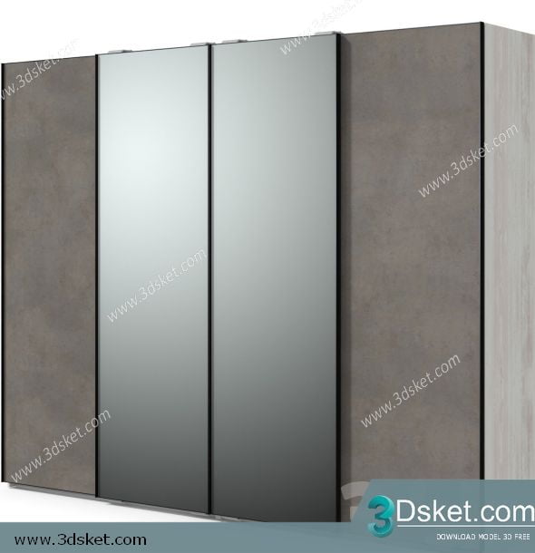 3D Wardrobe Model 039 Free Download - Tủ quần áo