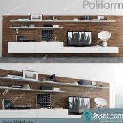 3D TV Cabinets Model 036 Free Download - Tủ Tivi