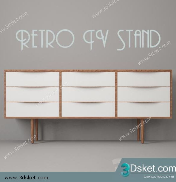 3D Display Cabinets Model 015 Free Download - Tủ trang trí