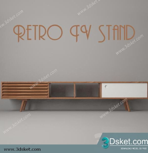 3D Display Cabinets Model 017 Free Download - Tủ trang trí