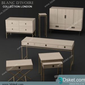 3D Display Cabinets Model 018 Free Download - Tủ trang trí