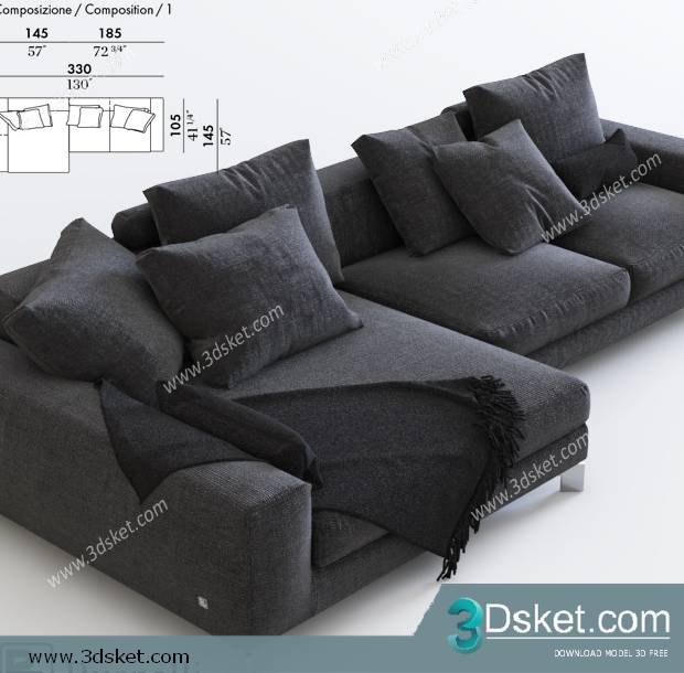 3D Model Sofa Free Download 047