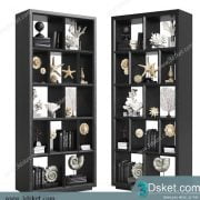 3D Display Cabinets Model 115 Free Download - Tủ trang trí