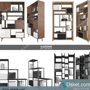 3D Display Cabinets Model 116 Free Download - Tủ trang trí