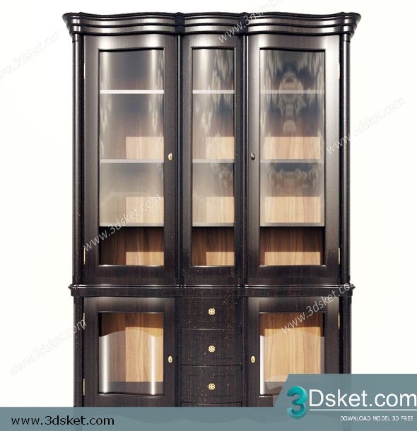 3D Display Cabinets Model 120 Free Download - Tủ trang trí