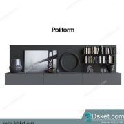 3D TV Cabinets Model 047 Free Download - Tủ Tivi