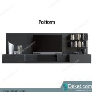 3D TV Cabinets Model 046 Free Download - Tủ Tivi