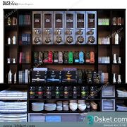 3D Display Cabinets Model 123 Free Download - Tủ trang trí