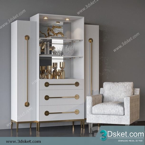 3D Model Sideboard Chest Of Drawer 205