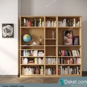 3D Display Cabinets Model 125 Free Download - Giá sách