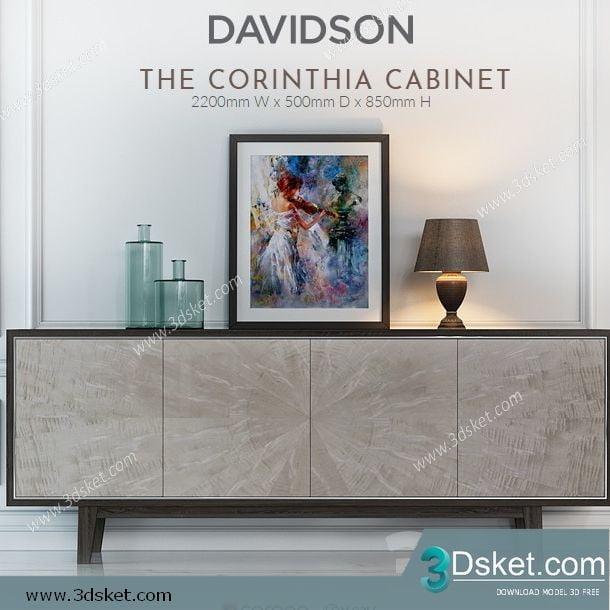 3D Model Sideboard Chest Of Drawer 211