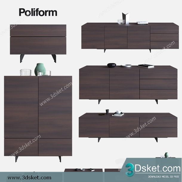 3D Model Sideboard Chest Of Drawer 217