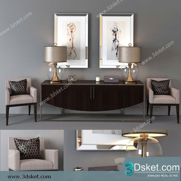 3D Model Sideboard Chest Of Drawer 220