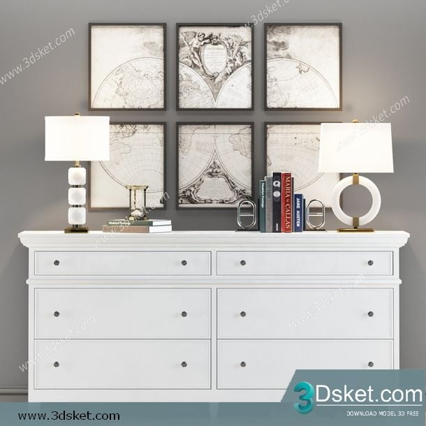 3D Model Sideboard Chest Of Drawer 224