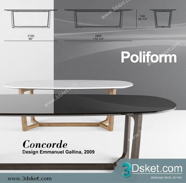 3D Model Table 080 Free Download Bàn