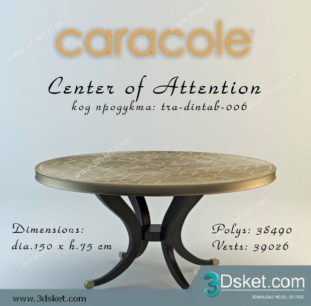 3D Model Table 081 Free Download Bàn