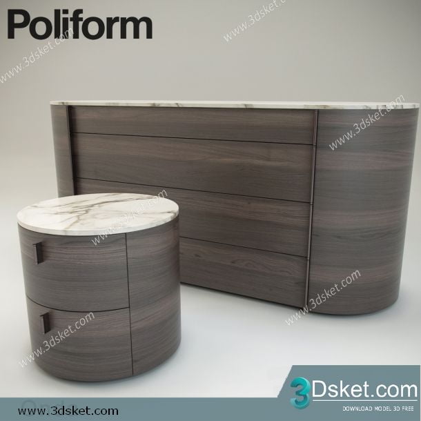 3D Model Sideboard Chest Of Drawer 037