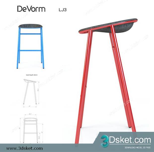 3D Model Chair 076 Free Download Ghế