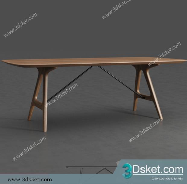 3D Model Table 093 Free Download Bàn