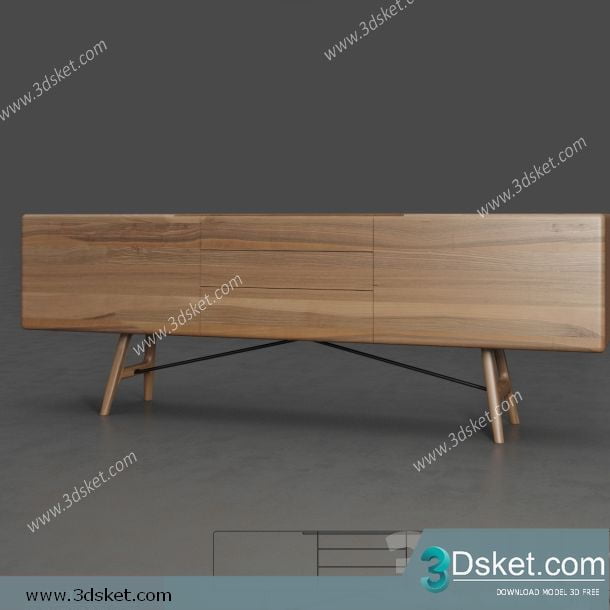 3D Model Sideboard Chest Of Drawer 038