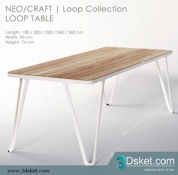 3D Model Table 094 Free Download Bàn