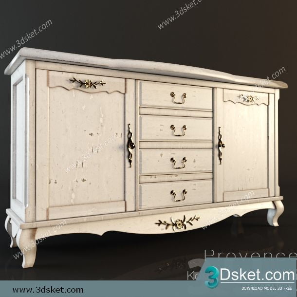 3D Model Sideboard Chest Of Drawer 043