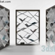 3D Display Cabinets Model 003 Free Download - Tủ trang trí