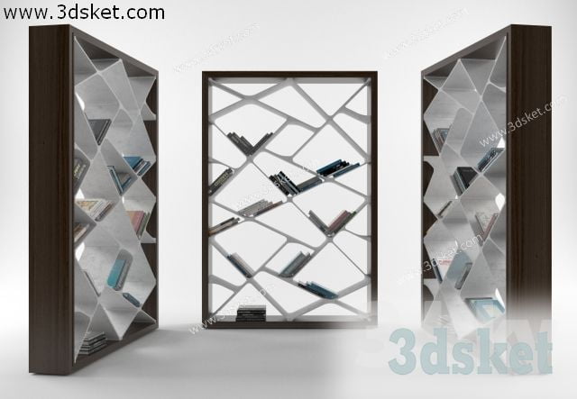 3D Display Cabinets Model 003 Free Download - Tủ trang trí