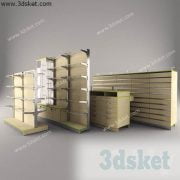 3D Display Cabinets Model 004 Free Download - Tủ trang trí