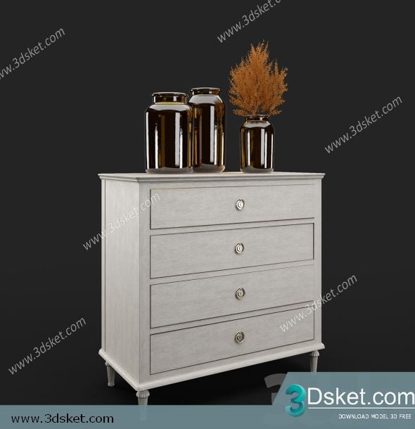 3D Display Cabinets Model 031 Free Download - Tủ trang trí